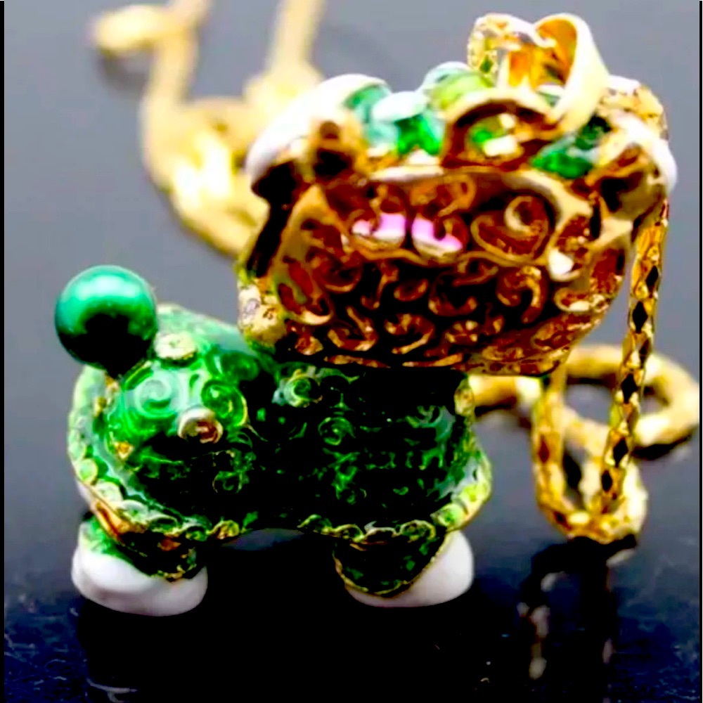 Betsey Johnson Chinese Kiren Dragon Necklace-Unisex - Picture 3 of 4